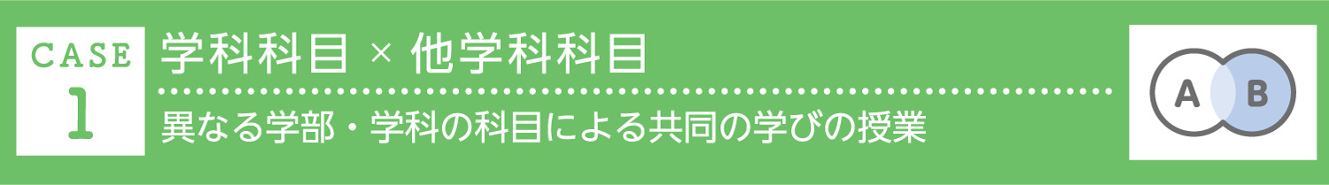 ケース1 学科科目×他学科科目 異なる学部・学科の科目による共同の学びの授業